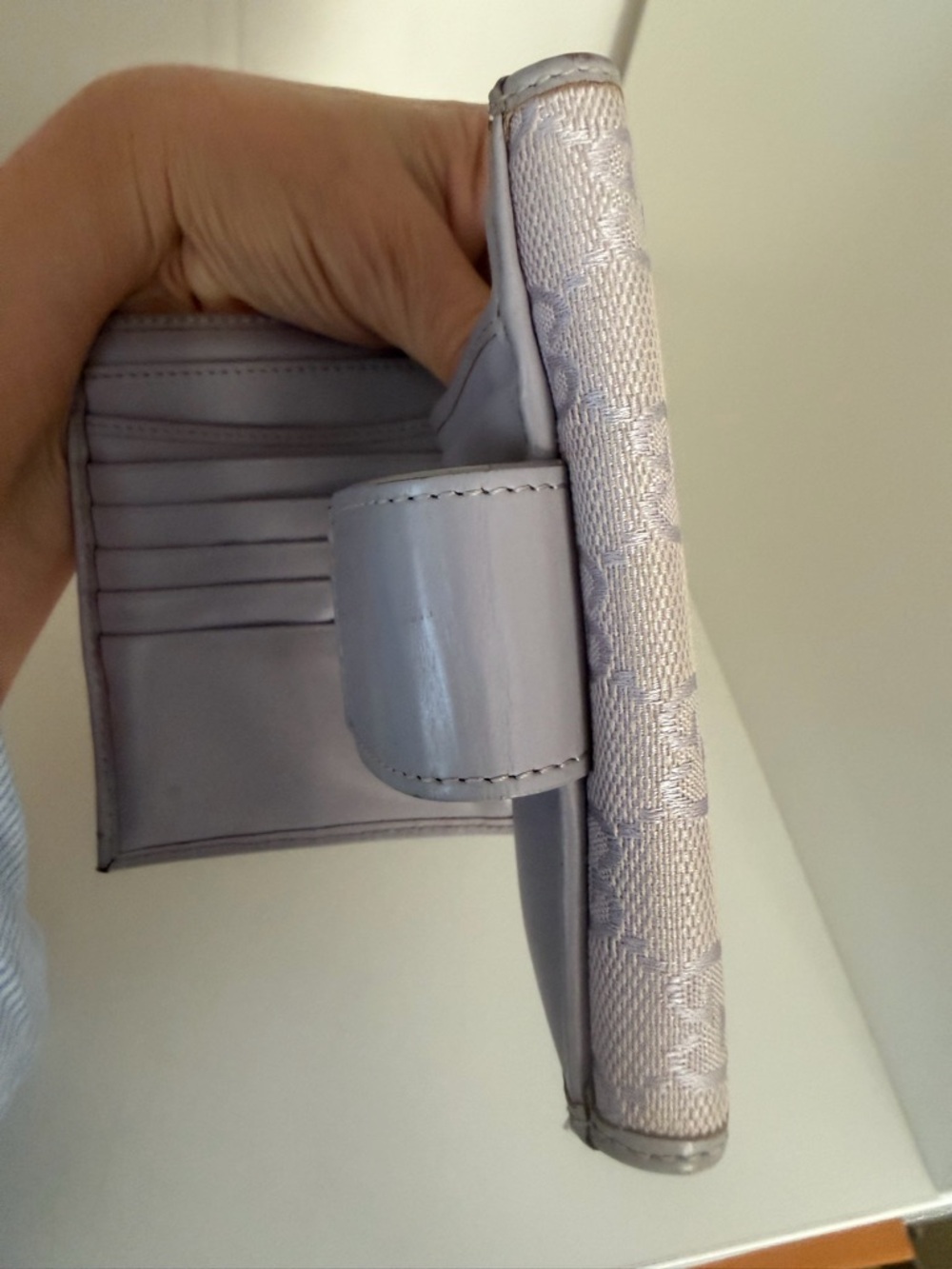 Gucci lilac GG Canvas Compact Fold Wallet Project - Picture 12 of 15